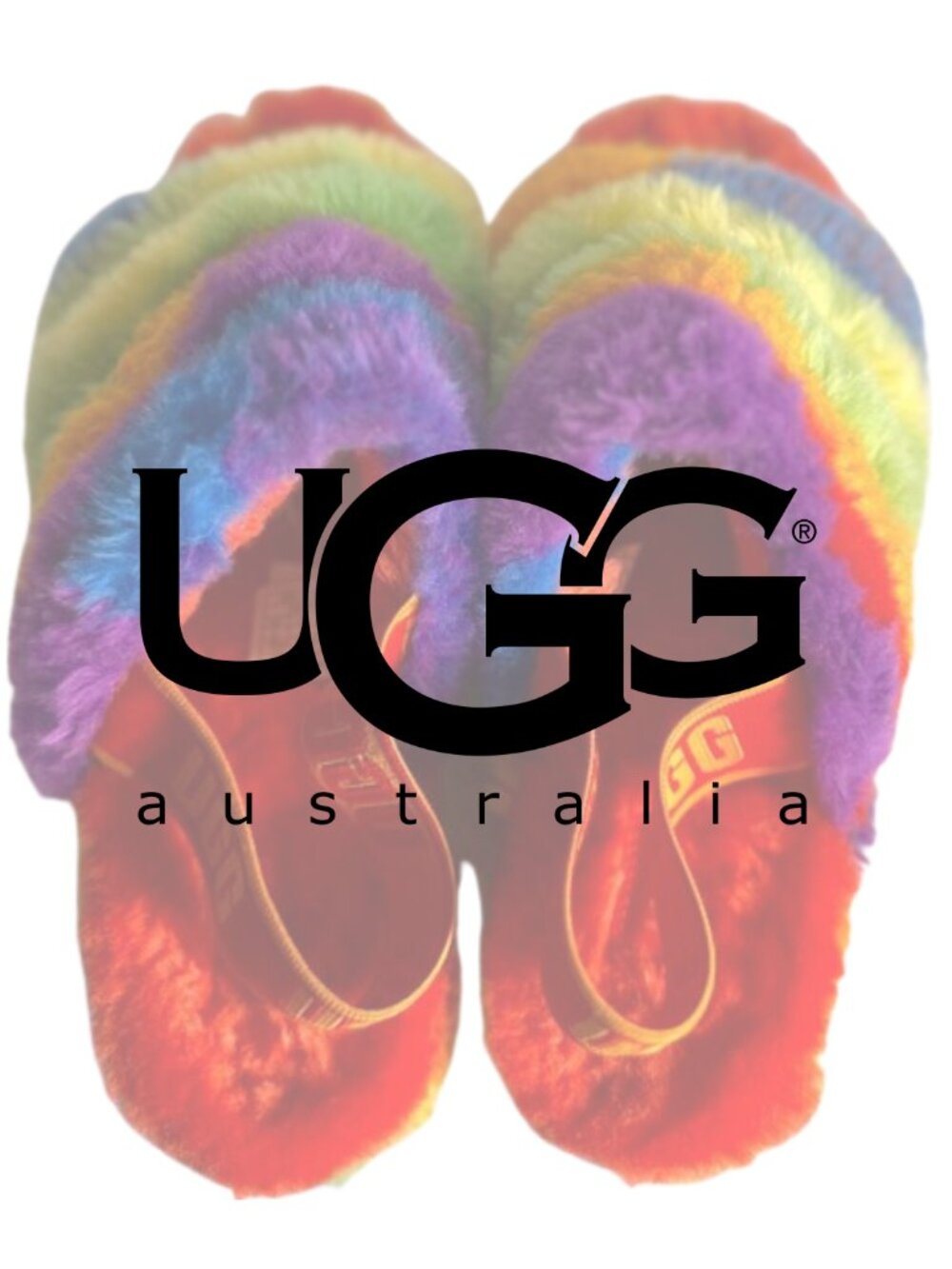 s8 | Ugg Fluff Yeah Slipper Slides | Rainbow